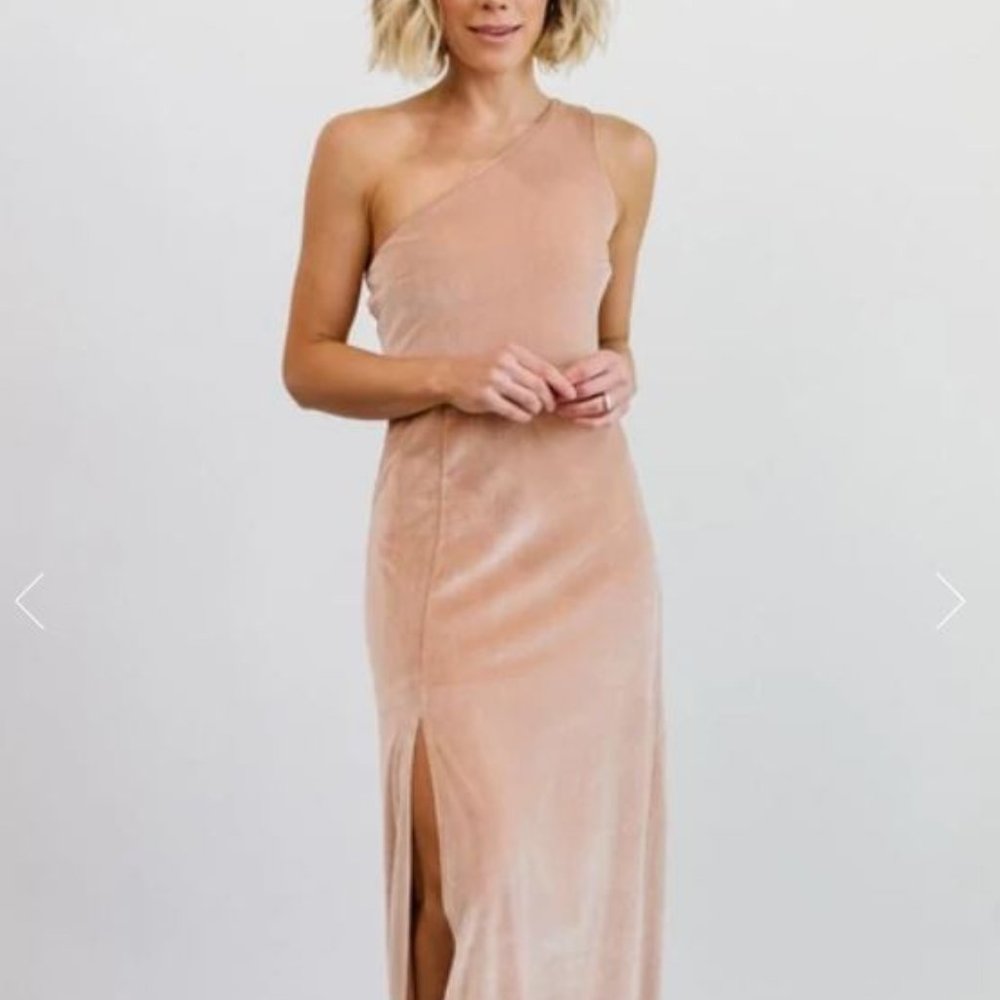 Tatiana Velvet One Shoulder Maxi Dress